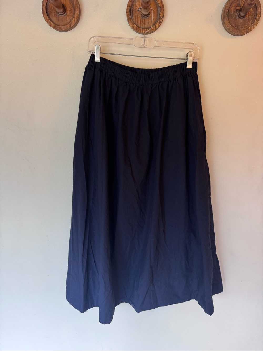 Quince Classic Navy A-Line maxi Skirt size small